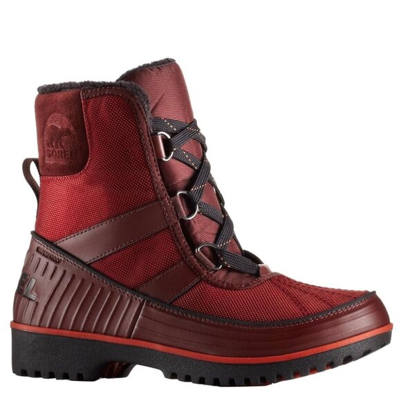 Sorel Tivoli II Women Sz 8 Red Dahlia Insulated Waterproof Winter Snow Boots - Picture 1 of 10